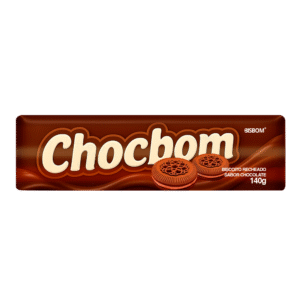Biscoito Recheado Chocbom Chocolate 140g