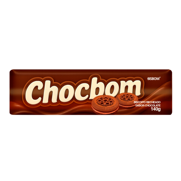 Biscoito Recheado Chocbom Chocolate 140g