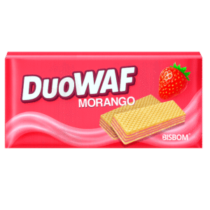 Biscoito Wafer DuoWaf Morango 140g